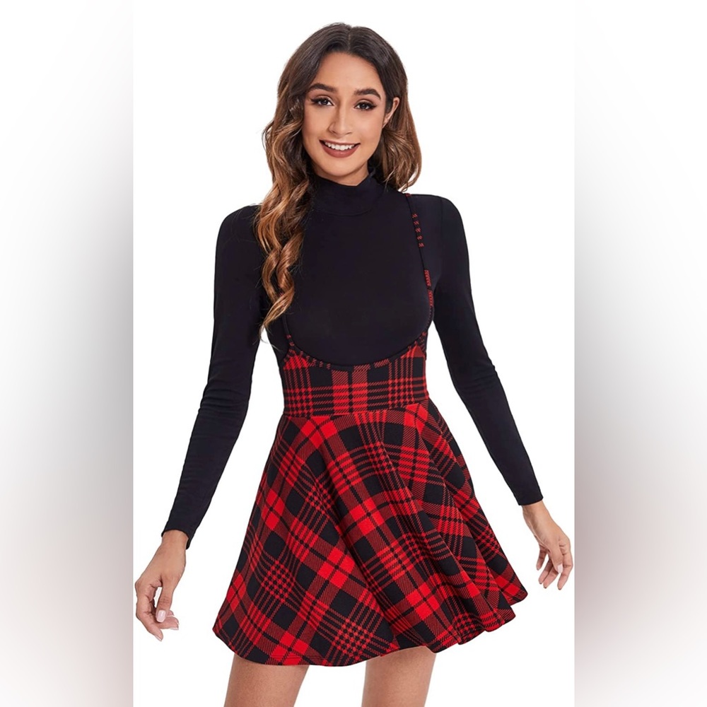 New without tags Shein High Waist Flared Suspender Skirt (Top not included)